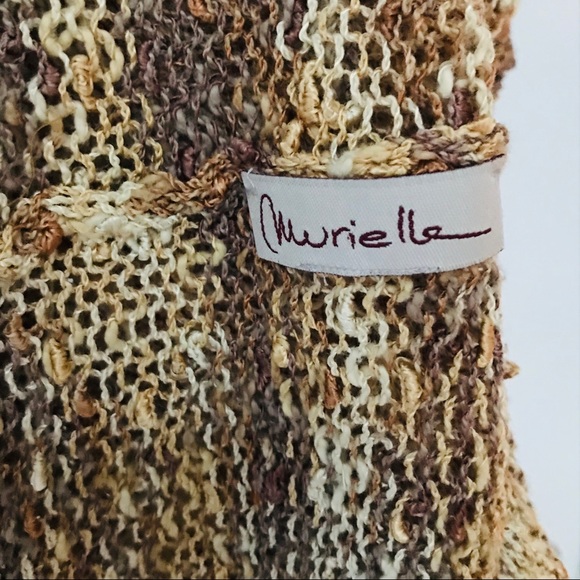 MURIELLE Neutral Blend Poncho with Fringe - Picture 5 of 8